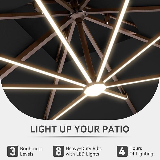 10 X 13 FT Cantilever Outdoor Patio Umbrella - Image 3