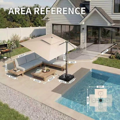 10 X 13 FT Cantilever Patio Umbrella - Image 4