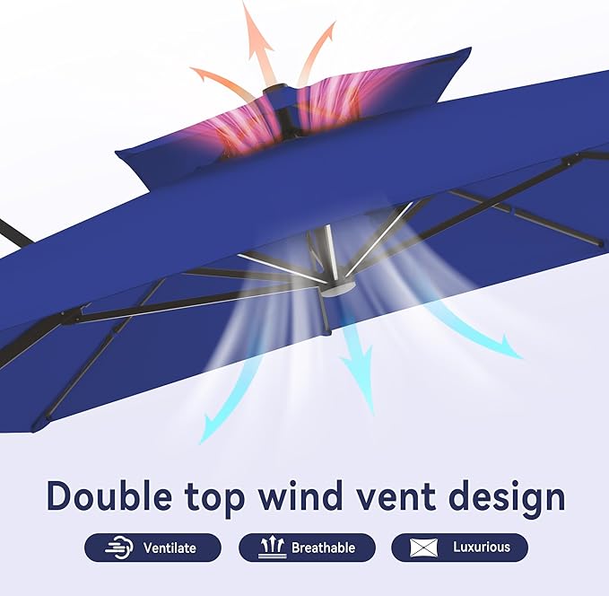 10 X 13 FT Cantilever Outdoor Patio Umbrella - Image 6