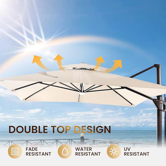 10 X 13 FT Cantilever Patio Umbrella - Image 8
