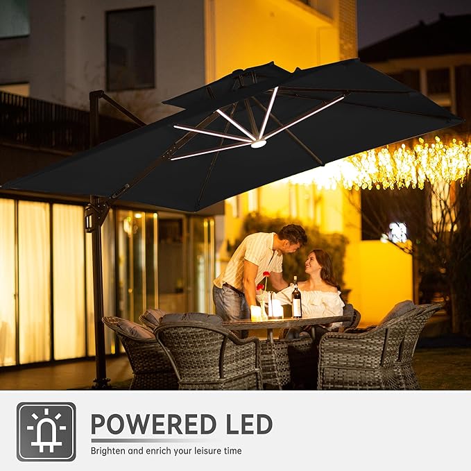 10 X 13 FT Cantilever Outdoor Patio Umbrella - Image 2