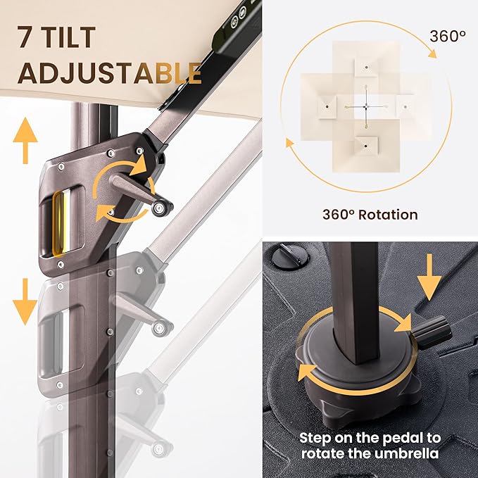 10 X 13 FT Cantilever Patio Umbrella - Image 6