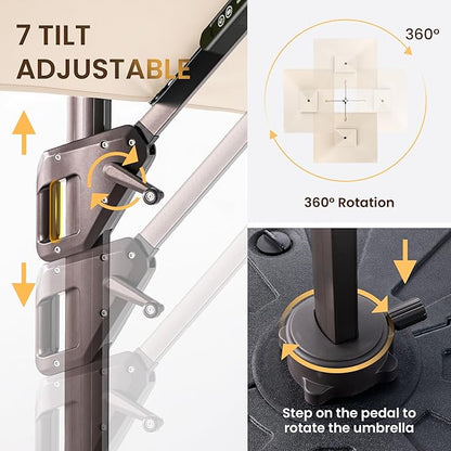 10 X 13 FT Cantilever Patio Umbrella - Image 6