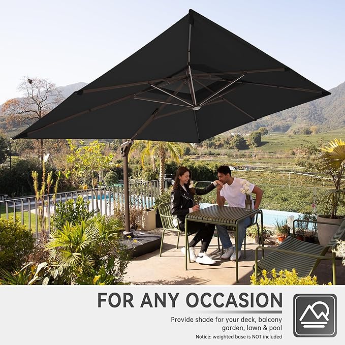 10 X 13 FT Cantilever Outdoor Patio Umbrella - Image 6